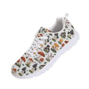 Mumeson Mushroom Blossoms Sneakers Non Slip Rubber Sole Sport Shoes Durable Running Shoes with Design