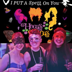 Hocus Pocus Decorations Banner, Hocus Pocus Decor Backdrop I Put A Spell On You Banner Hocus Pocus for Halloween Party Decorations 71" X 43"