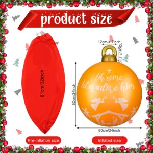 Jetec 32 Inch Giant PVC Christmas Decorated Ball Inflatable Outdoor Holiday Yard Decorations Christmas Yard Decorations Outdoor Christmas Decorations for Decor(6 Pcs, Nativity)