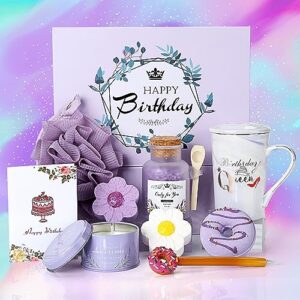 birthday gifts for women,happy birthday gifts ideas,unique relaxing spa birthday basket box for women sister girlfriend wife friend grandma mom daughter,gifts for women birthday presents for her