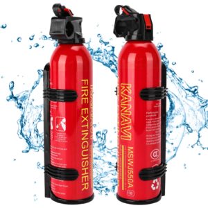 fire extinguisher with mount - 5-in-1 small fire extinguisher for home portable car fire extinguisher, home water-based fire extinguishers fire (2 pack)