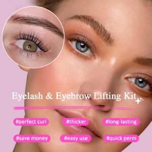 PERMANIA Lash Lift Kit, Brow Lamination Kit, Eyelash Perm Salon Quality, Keep Lashes Curling and Instant Fuller Eyebrows for 6 Weeks