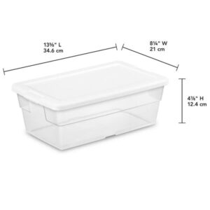 M02001 Sterilite 6 Qt. Storage Box Replacement Lid Only Sterilite 1642 Shoe Box Lid Only