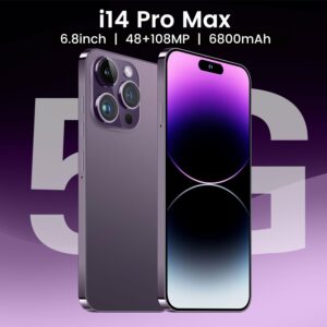 MMY I14 Pro Unlocked Cell Phone, Long Battery Life 6.82" HD Screen Unlocked Phones, 6+256GB Android 13 (Midnight Purple)