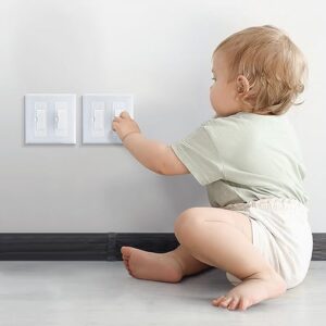 Switch Cover-Light Switch Cover-Light Switch Cover Guard-Light Switch Guard-Light Switch Cover Child Proof-Child Proof Light Switch Cover(White,1pc)