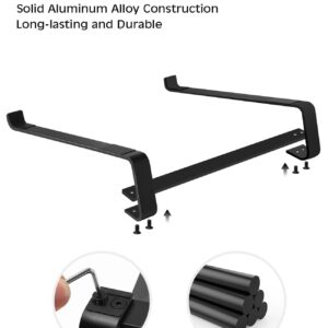 Thibault Aluminum Laptop Stand for Desk - Cooling Ergonomic Design - Fits MacBook Air Pro/DELL/HP/Lenovo/ThinkPad/Alienware - 13/14/15.6/16 -Easy Assembly- Ventilated Laptop Stand for Optimal Airflow