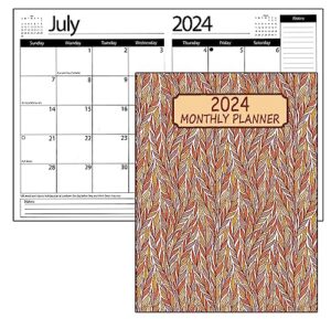 2024 student planner calendar - monthly page format - school college agenda, appointment book, organizer, planning guide (v15)