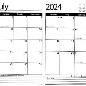 2024 Student Planner Calendar - Monthly Page Format - School College Agenda, Appointment Book, Organizer, Planning Guide (v15)