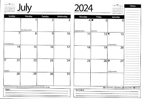 2024 Student Planner Calendar - Monthly Page Format - School College Agenda, Appointment Book, Organizer, Planning Guide (v15)