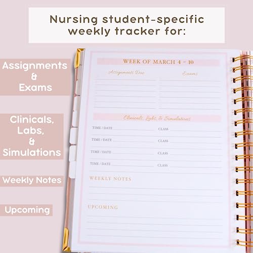 The Nursing School Planner, The Essential Nursing Student Planner, Student Nurse, Nursing Student Essential Student Gifts August 2023 - Nursing Academic Planner - Nursing School Essentials, Weekly