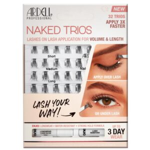 ardell naked lashes trios kit, 32 trios, 1 pack