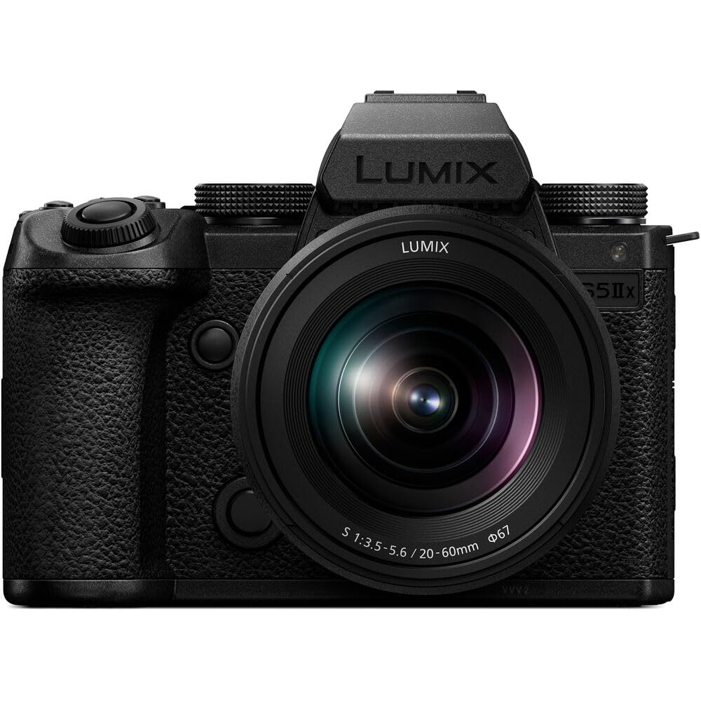 Panasonic Lumix S5 IIX Mirrorless Camera with 20-60mm and 50mm Lenses Kit (DCS5M2XW/W) + 64GB Memory Card + Filter Kit + Color Filter Kit + Corel Photo Software + DMW-BLK22 Battery + Bag + More