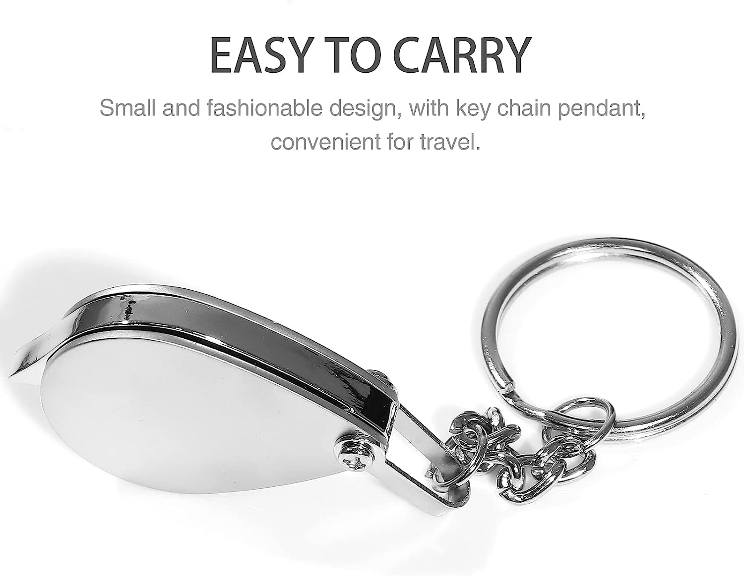 15X Mini Keychain Pocket Magnifier, Jewelers Magnifying Glass, Portable Foldable Magnifying Glass for Close Work, Gardening, Stamp, Rock Collectings