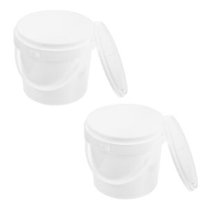 alipis 2pcs storage bucket containers with lids storage bins toys bathtub plastic ice buckets white storage bin plastic water bucket white plastic water bucket liquid holder child pp