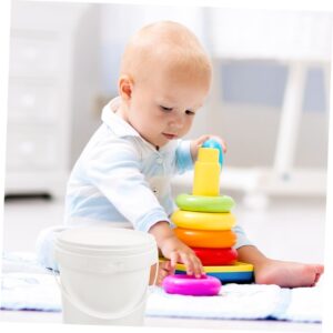 Alipis 2pcs Storage Bucket Containers with Lids Storage Bins Toys Bathtub Plastic Ice Buckets White Storage Bin Plastic Water Bucket White Plastic Water Bucket Liquid Holder Child Pp