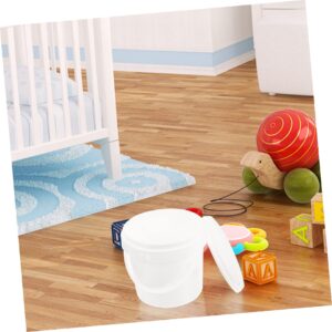 Alipis 2pcs Storage Bucket Containers with Lids Storage Bins Toys Bathtub Plastic Ice Buckets White Storage Bin Plastic Water Bucket White Plastic Water Bucket Liquid Holder Child Pp