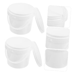 Alipis 2pcs Storage Bucket Containers with Lids Storage Bins Toys Bathtub Plastic Ice Buckets White Storage Bin Plastic Water Bucket White Plastic Water Bucket Liquid Holder Child Pp