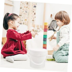 Alipis 2pcs Storage Bucket Containers with Lids Storage Bins Toys Bathtub Plastic Ice Buckets White Storage Bin Plastic Water Bucket White Plastic Water Bucket Liquid Holder Child Pp