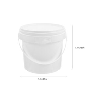 Alipis 2pcs Storage Bucket Containers with Lids Storage Bins Toys Bathtub Plastic Ice Buckets White Storage Bin Plastic Water Bucket White Plastic Water Bucket Liquid Holder Child Pp