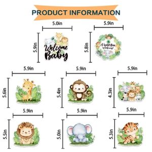 Safari Baby Shower Decorations for Boy, NO-DIY Jungle Baby Shower Decorations for Boy Include Safari Birthday Banner and Hanging Swirls, Animal Baby Shower Decorations, Jungle Party Decorations