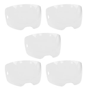 5 pack 0700000802 clear front cover lens, clear polycarbonate outside cover lens, 3.93" x 2.36" viewing lens, a50 welding helmet cover lens, compatible with esab 0700000800 sentinel a50 welding helmet