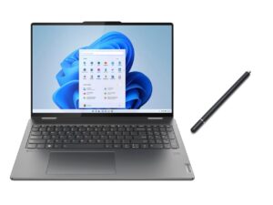 lenovo yoga 7i 16" wuxga 2 in 1 touchscreen laptop | intel core i7-1335u processor | intel iris xe| 16gb ram ddr5| 512gb ssd |backlit| fingerprint | windows 11 home | bundle with stylus pen, gray