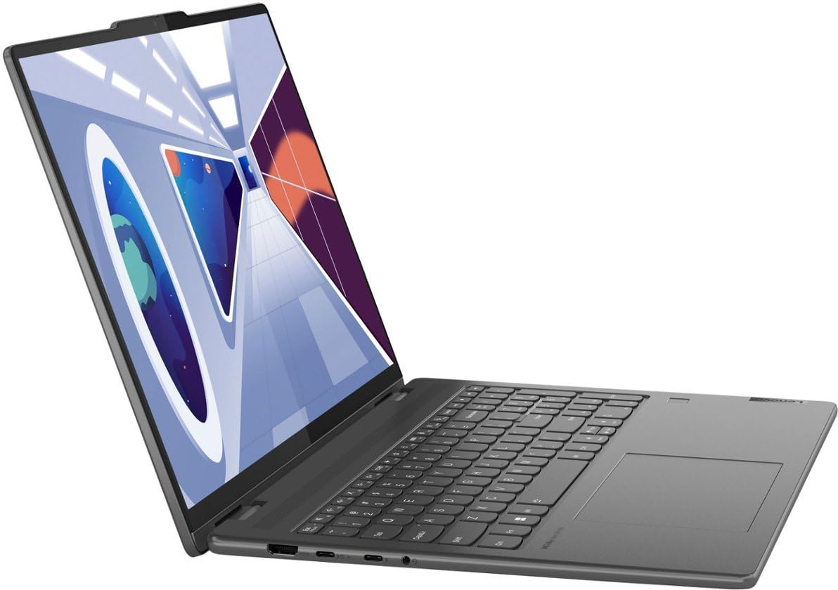 Lenovo Yoga 7i 16" WUXGA 2 in 1 Touchscreen Laptop | Intel Core i7-1335U Processor | Intel Iris Xe| 16GB RAM DDR5| 512GB SSD |Backlit| Fingerprint | Windows 11 Home | Bundle with Stylus Pen, Gray