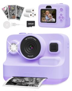 anchioo kids digital camera with 1080p video, ips screen, 32gb sd card - christmas gift, age 3-12