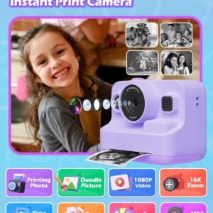 Anchioo Kids Digital Camera with 1080P Video, IPS Screen, 32GB SD Card - Christmas Gift, Age 3-12