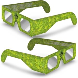 2x cannabis premium solar eclipse viewing glasses - safe, iso certified, durable paper frames