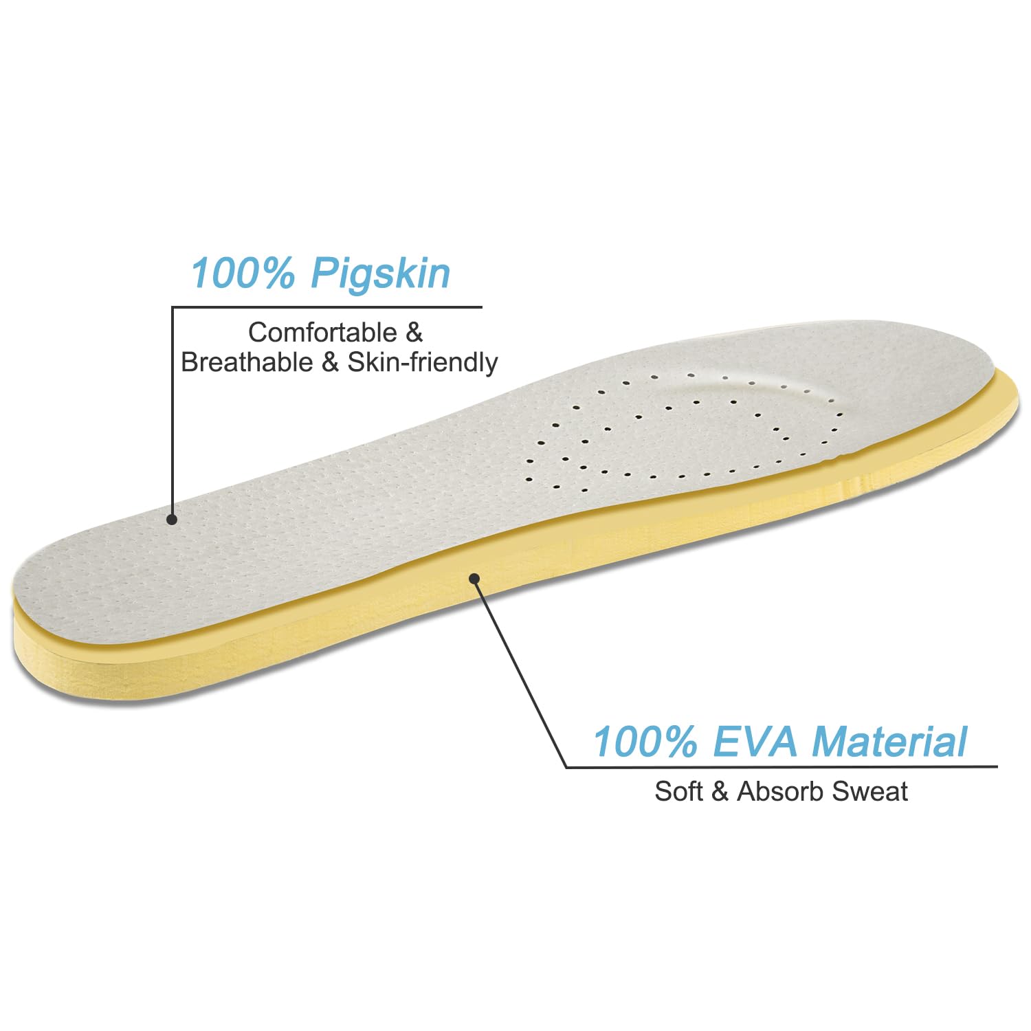 Classic Insoles for Hey Dude Men's Wally Shoes Replacement, Footwear Inserts Comfortable & Light-Weight(US Size:M12 / EU Size:45)
