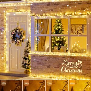 Christmas Tree Lights Outdoor Cluster Lights - 1000 LED 50 Ft Christmas Firecrackers String Lights, 8 Modes Timer Remote Waterproof Plug in Twinkle Fairy Lights for Xmas Tree Garland Window Party