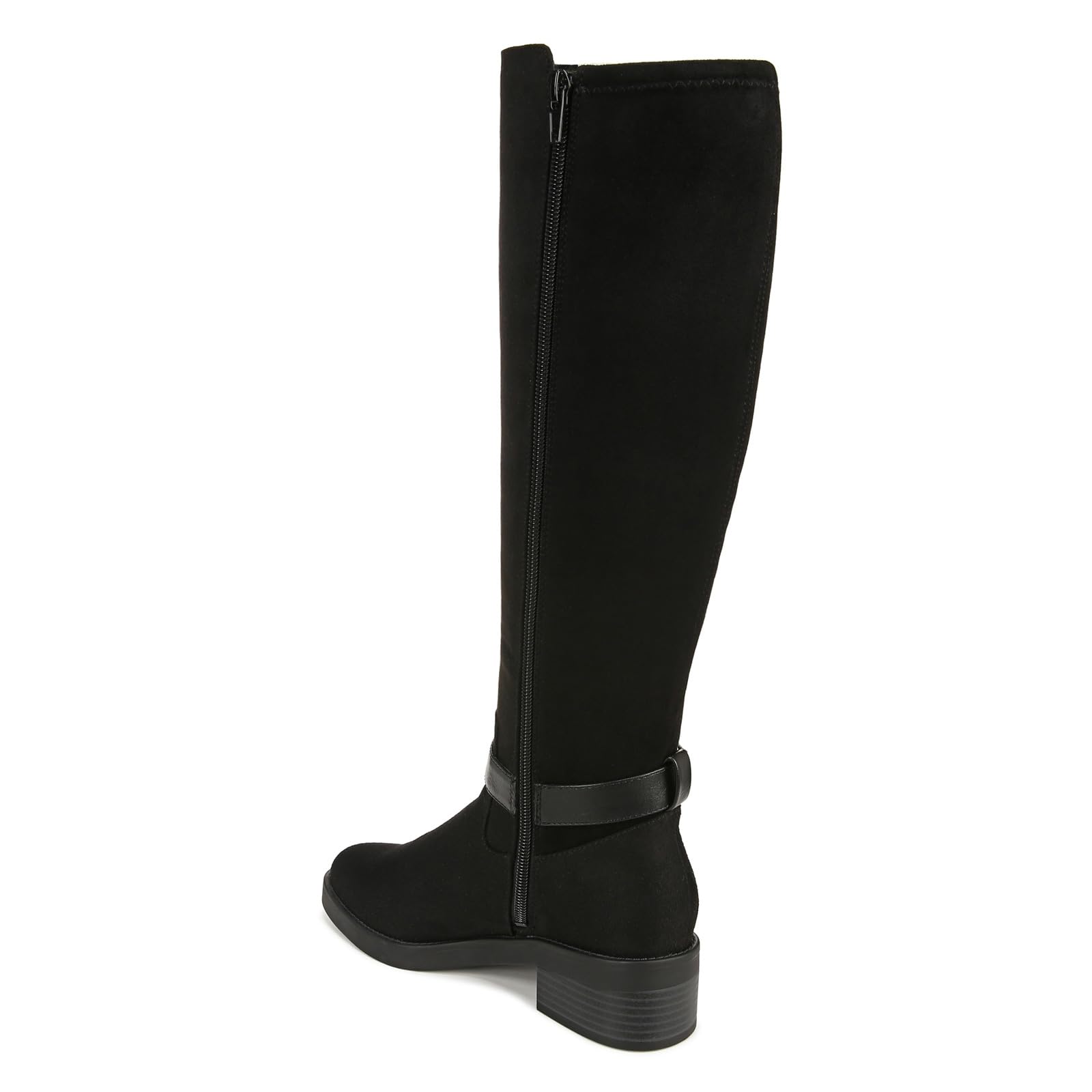 LifeStride Womens Brooks Knee High Riding Boots Black Faux Leather 8.5 M