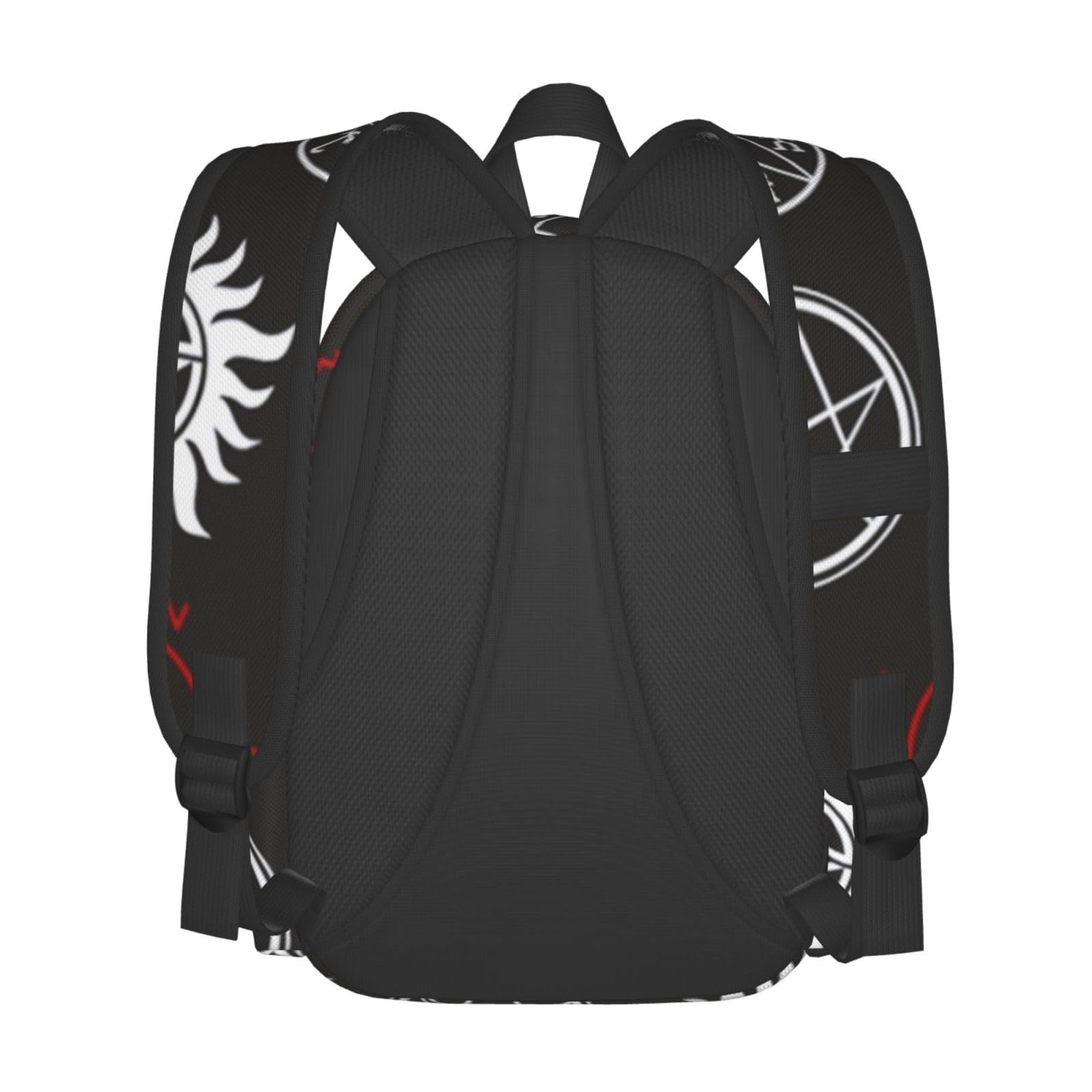 VACSAX Casual Backpack Laptop Backpack Supernatural Symbols Black Print Travel Backpacks