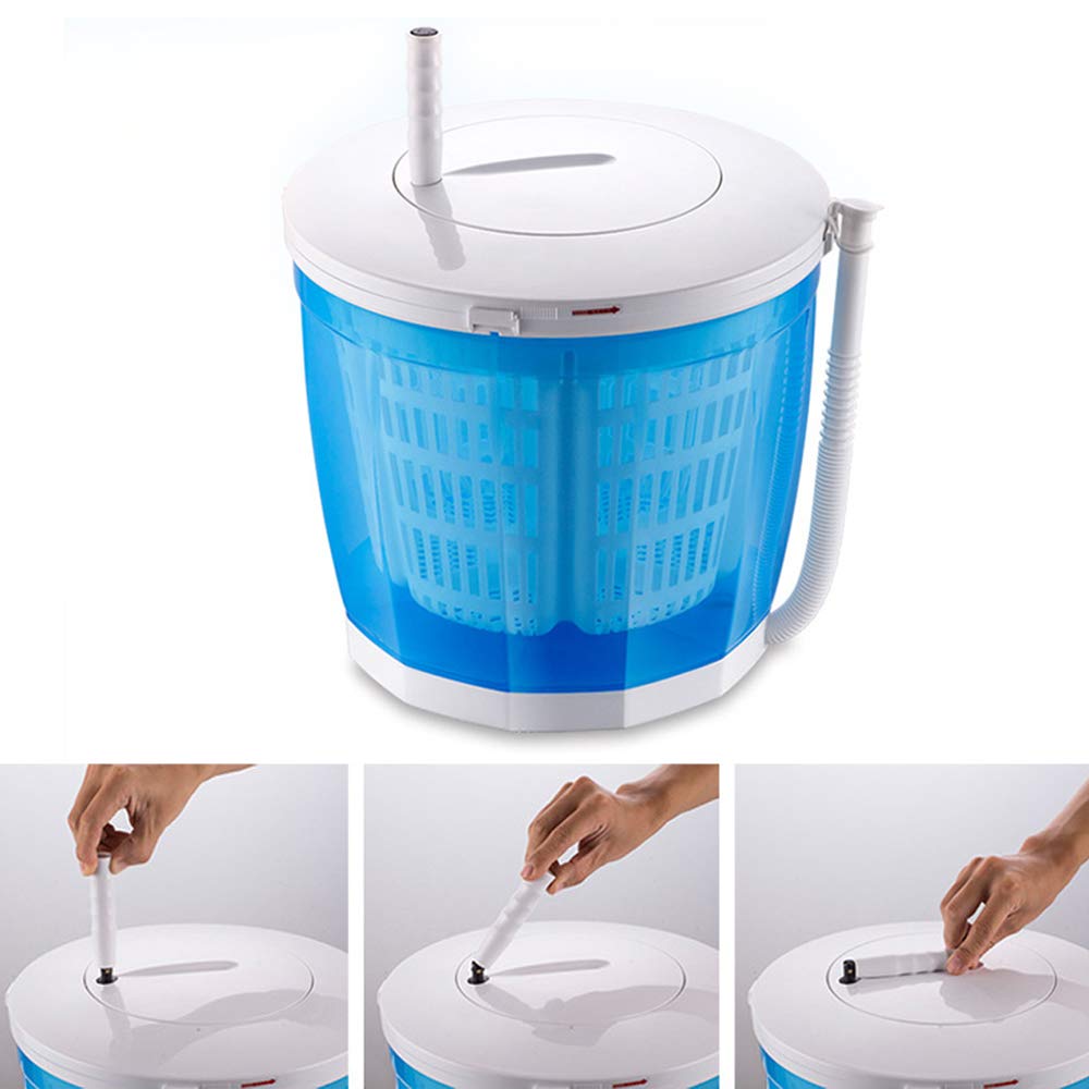 Portable Compact Spin Dryer,Portable Mini Washing Machine With Drain Hose, Spin Dryer Hand-Operated Dryer Combo For Dorms, Apartments, Camping Travelling Outdoor