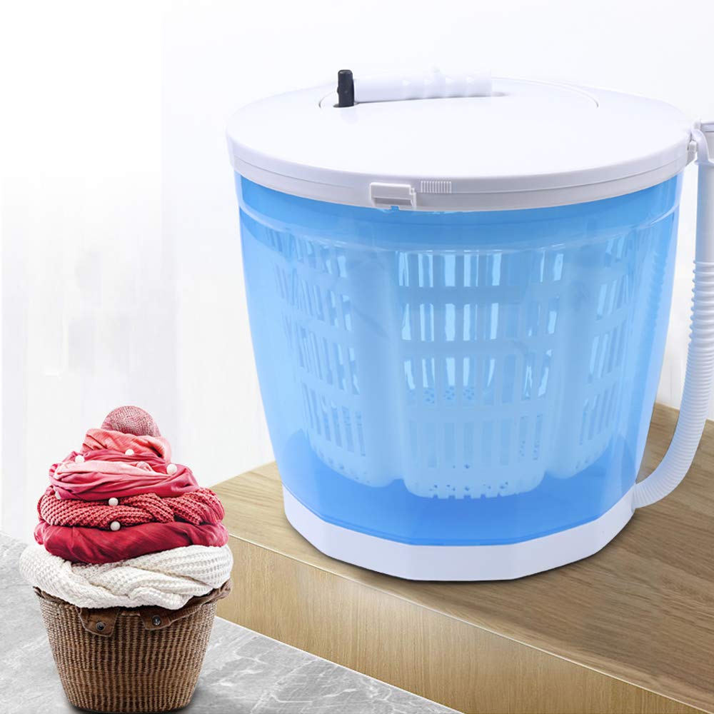 Portable Compact Spin Dryer,Portable Mini Washing Machine With Drain Hose, Spin Dryer Hand-Operated Dryer Combo For Dorms, Apartments, Camping Travelling Outdoor