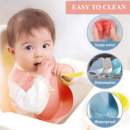 MIICASA Silicone Baby Feeding Set, Baby Led Weaning Supplies Kit With Suction Bowl & Car Plate, Bib, Spoon, Fork, Cup - Food-Grade Silicone, Dishwasher-Safe, No BPAs - For 3+ Months