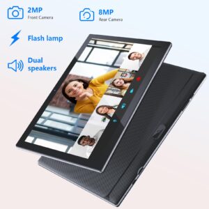 Tablet with Keyboard 10 inch 2 in 1 Tablets incldue Case Mouse Stylus Film, 3GB RAM+64GB ROM Quad-Core Tableta, 6000mAh Battery, 8MP Camera, 1280x800 FHD, WiFi, Google Certified Android 11 Tablet PC