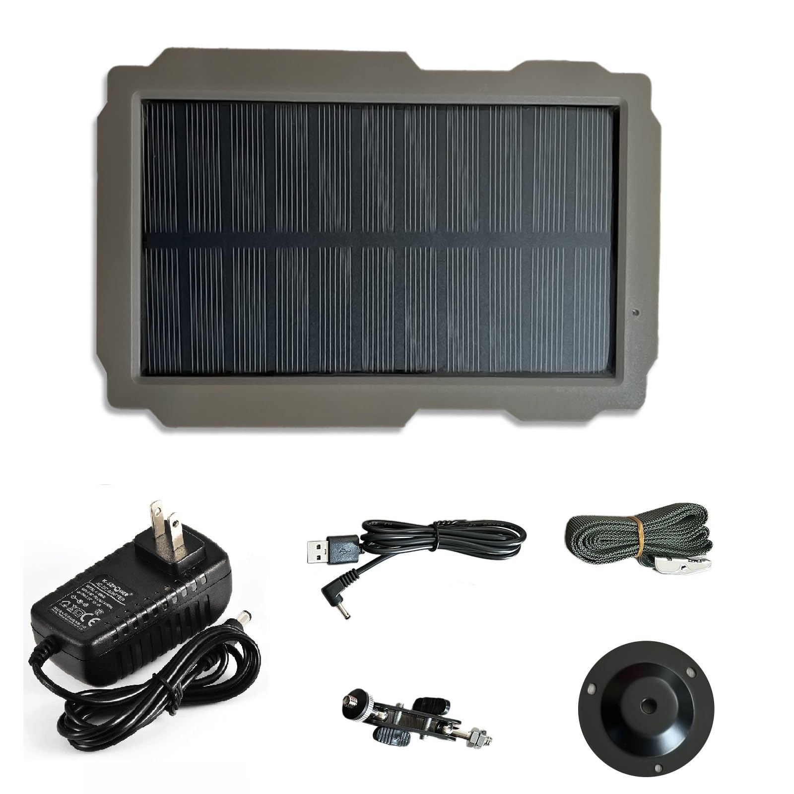 Lixada Trail Camera Solar Panel Kit 3000mAh 6V-12V Rechargeable with 360° Rotable Holder and 9.8ft Cable, Solar Charger for Hunting Camera