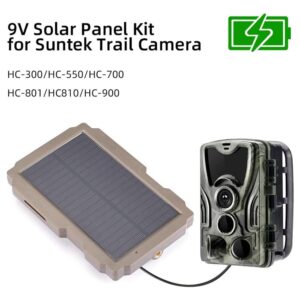 Lixada Trail Camera Solar Panel Kit 3000mAh 6V-12V Rechargeable with 360° Rotable Holder and 9.8ft Cable, Solar Charger for Hunting Camera