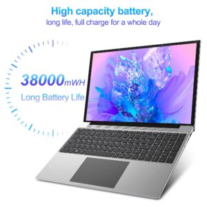 jumper Laptop 16 Inch FHD IPS Display (16:10), 4GB DDR4 128GB Storage, Intel Celeron Quad Core CPU, Laptops Computer with Office 365 1-Year Subscription Included, 4 Stereo Speakers, USB3.0.