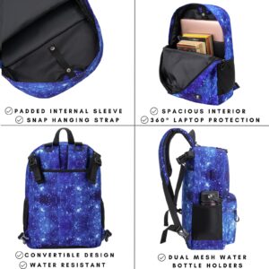 Fenrici Adaptive Backpack and Lunch Box Bundle (Blue Galaxy)