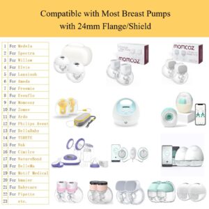 6pc Flange Inserts 17/19/21mm for Momcozy S9 Pro Hands Free Breast Pump,Compatible with S9/S10/S12 Wearable Breast Pump.Suitable for Medela,Spectra Shields/Flanges,Reduce 24mm to Correct Size,2pc/Each