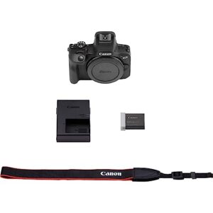 Canon EOS R100 Mirrorless Camera (6052C002) + Corel Photo Software + Bag + 64GB Card + 2 x LPE17 Battery + Charger + Card Reader + Flex Tripod + Cleaning Kit + Memory Wallet + Hand Strap (Renewed)