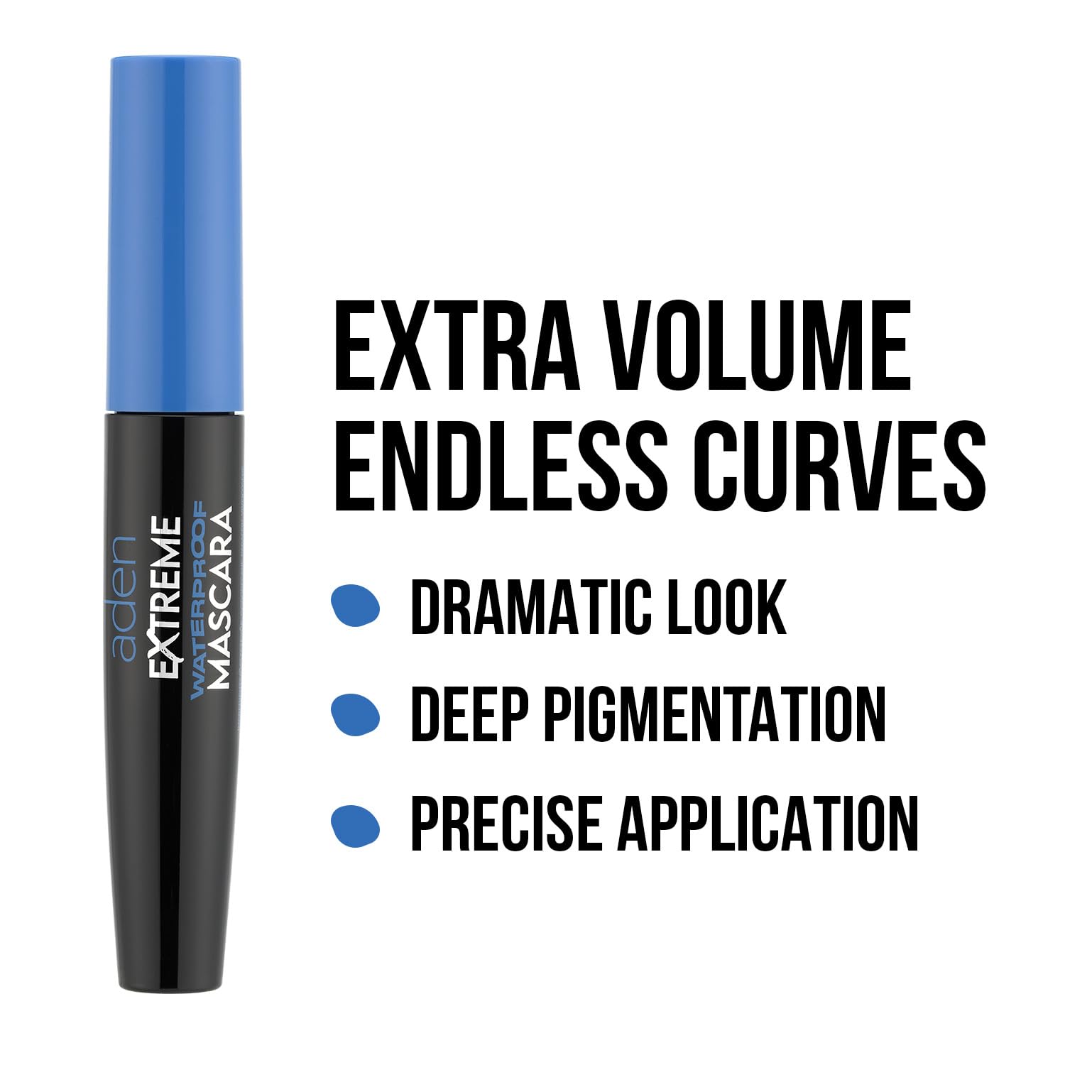 aden Vegan Mascara Volume and Length – Extreme Water Proof, Volumize, Lengthen and Define – Non Flaking for Stunning Lashes