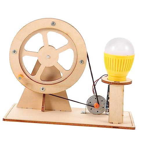 SOLUSTRE 1 Set Hand Generator Hand Crank Electricity Generator Science Projects Wooden Building Kits Generator Science kit DIY Model Generator Portable Generator Dynamo Suite Power kit