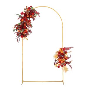 6.6ft metal arch backdrop stand, gold wedding balloon arched backdrop stand for wedding ceremony birthday,party,friends gathering,christmas,garden decoration