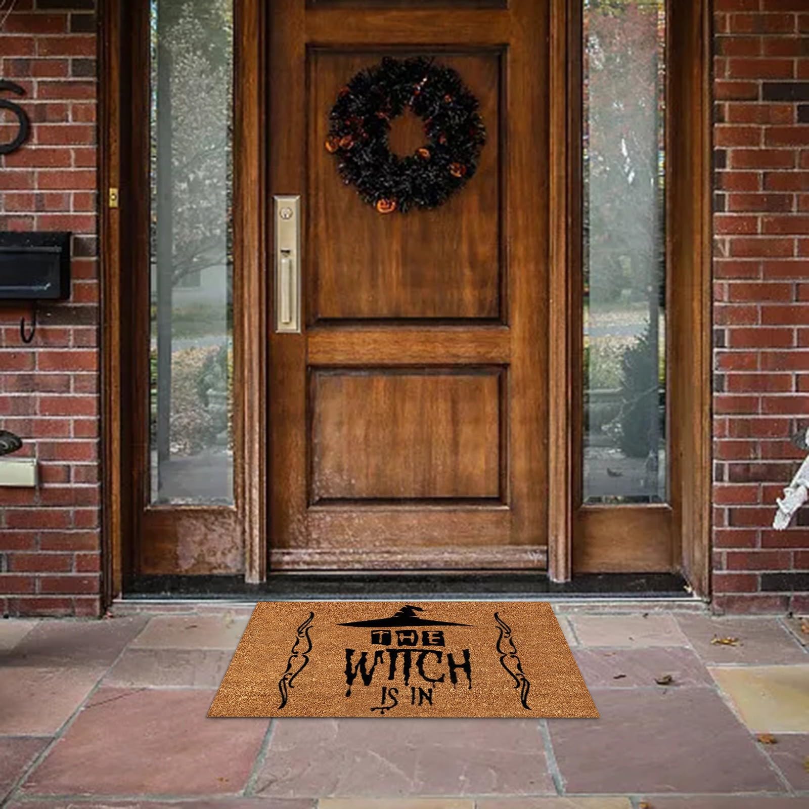 Halloween Coir Print Decoration Door Mats Indoor Entrance Sup Witches Halloween Costume Spider Candy Attractive Cute