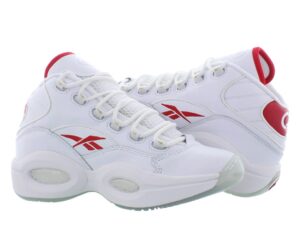 reebok question mid unisex shoes size 9, color: footwear white/vector red