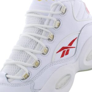 Reebok Question Mid Unisex Shoes Size 9, Color: Footwear White/Vector Red